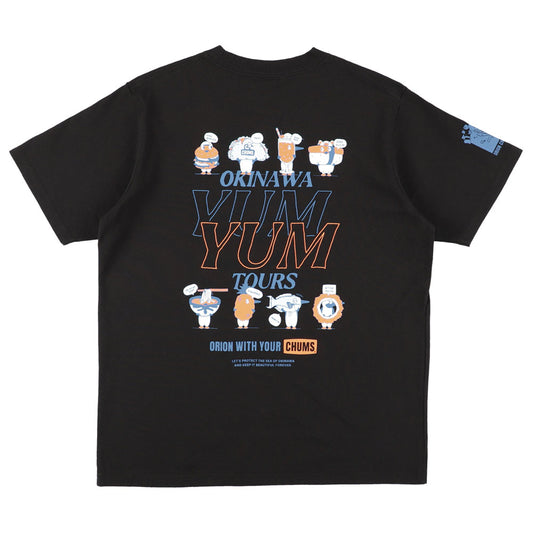 【ORION×CHUMSコラボ26SS】YUM YUM TOURS Tシャツ BLACK（ブラック）【チャムスコラボ】