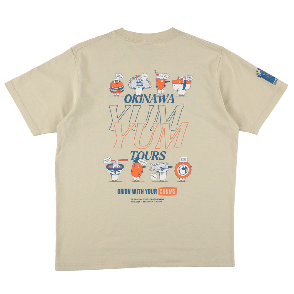 オリオンビール×チャムス】YUM YUM TOURS Tシャツ グレージュ【CHUMS