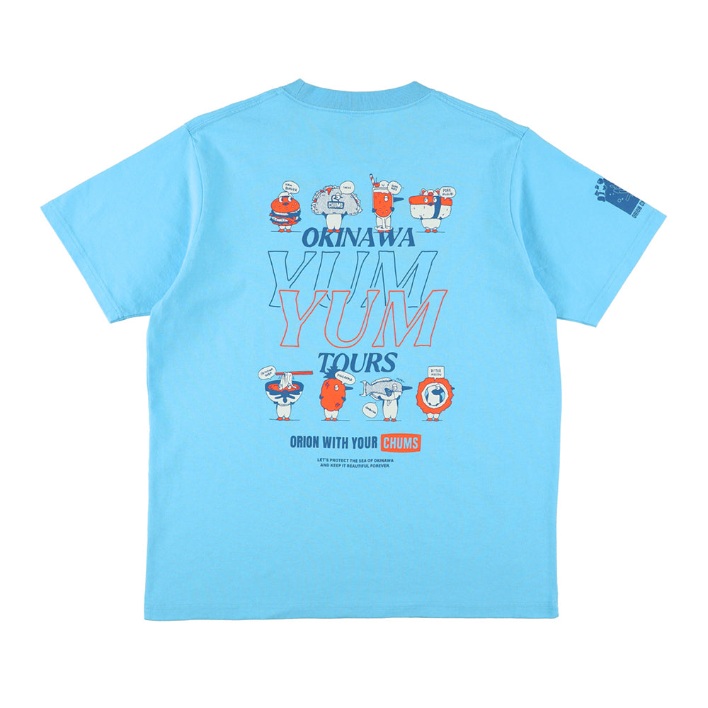 【ORION×CHUMSコラボ26SS】YUM YUM TOURS Tシャツ Lt.BLUE（ライトブルー）【チャムスコラボ】
