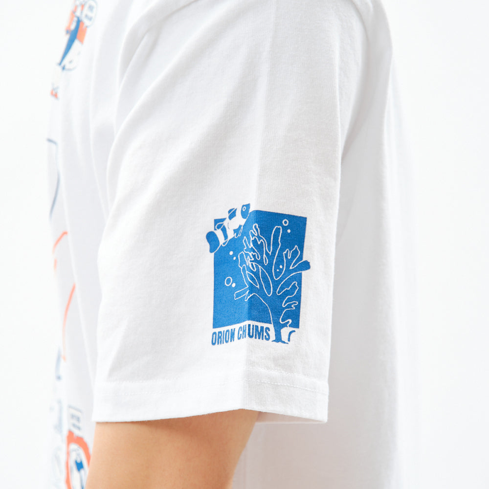 【ORION×CHUMSコラボ26SS】YUM YUM TOURS Tシャツ WHITE（ホワイト）【チャムスコラボ】