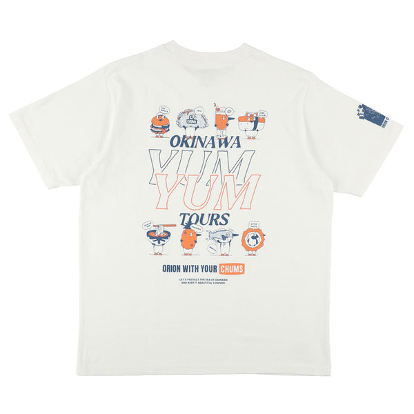 【ORION×CHUMSコラボ26SS】YUM YUM TOURS Tシャツ WHITE（ホワイト）【チャムスコラボ】