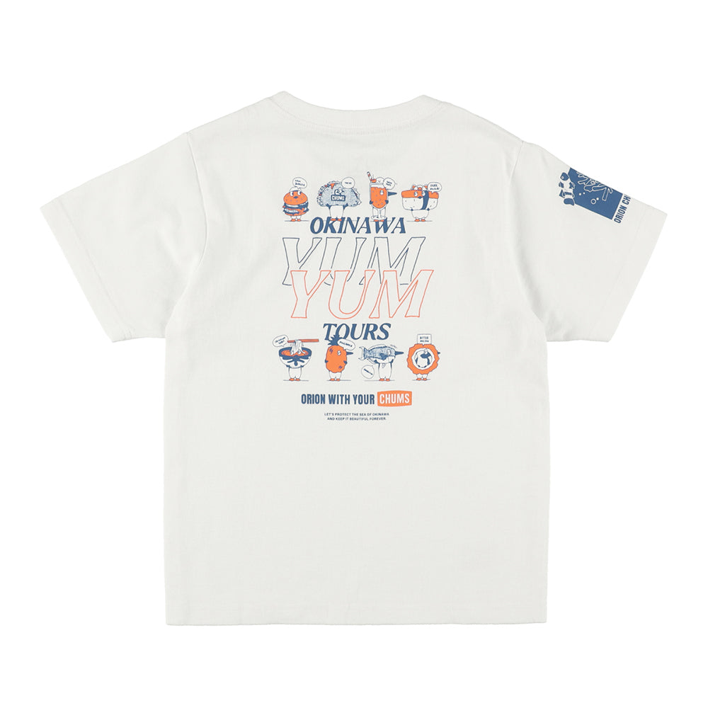 オリオンビール×CHUMS 限定コラボTシャツ オリオンビール×チャムス】YUM YUM TOURS キッズTシャツ ホワイト