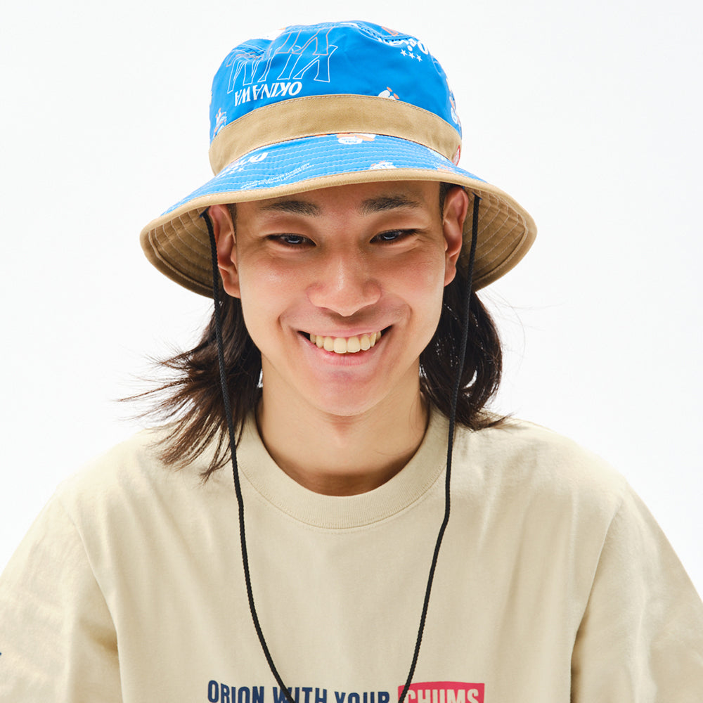 オリオンビール×チャムス】 リバーシブルハット ベージュ【CHUMSコラボ