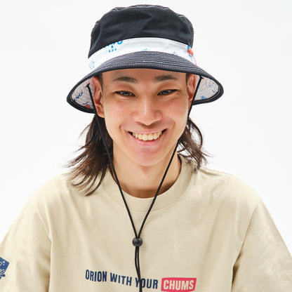 【ORION×CHUMSコラボ26SS】 リバーシブルハット BLACK（ブラック）【チャムスコラボ】