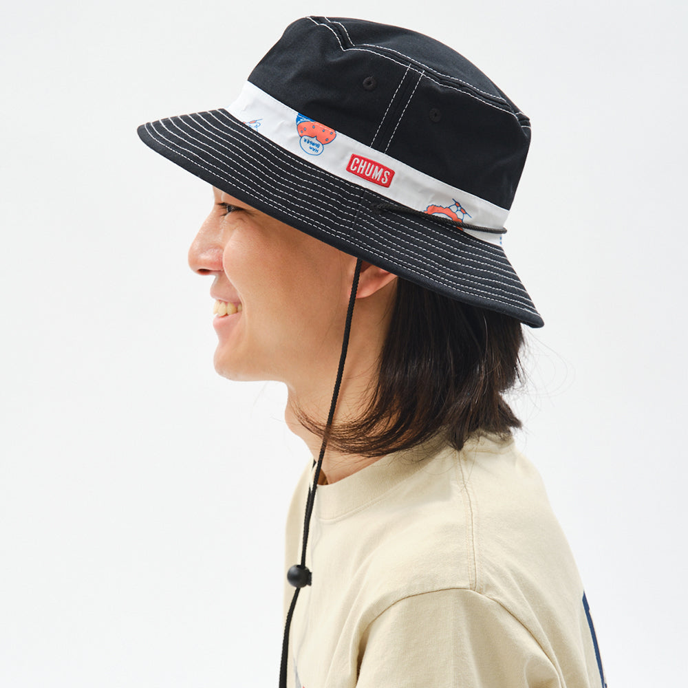 オリオンビール×チャムス】 リバーシブルハット ブラック【CHUMSコラボ