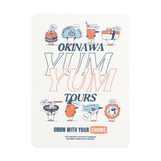 【ORION×CHUMSコラボ26SS】YUM YUM TOURS ステッカー【チャムスコラボ】