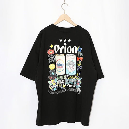 ORION×ScoLar sunshineトロピカルTシャツ（ブラック／Mサイズ）