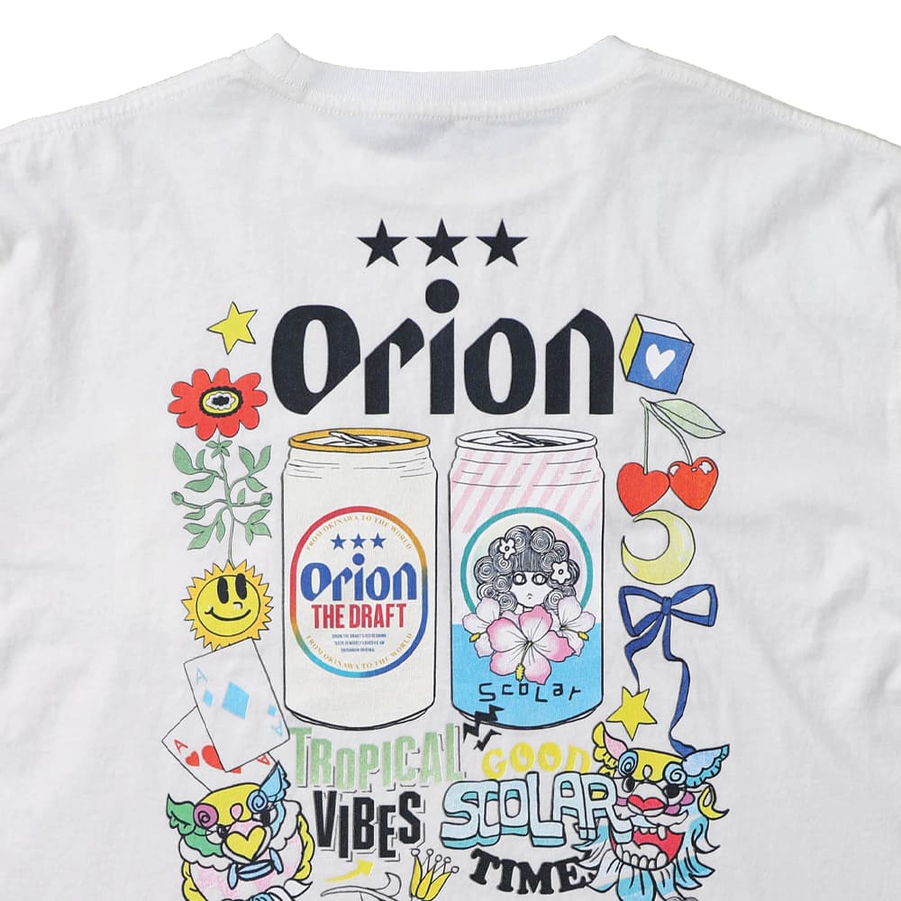 ORION×ScoLar sunshineトロピカルTシャツ ブラック スカラーコラボ
