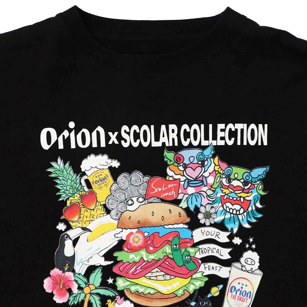 ORION×ScoLar Happy Paradise Tシャツ ブラック スカラーコラボ コラボ