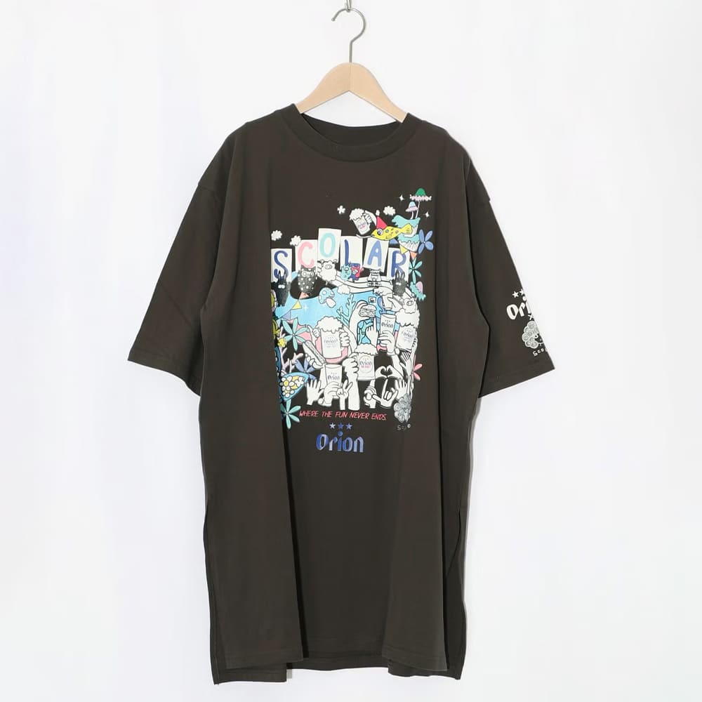 ORION×ScoLar ハンズアップチュニック チャコール スカラーコラボ