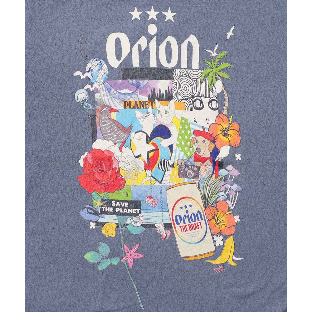 ORION×ScoLar save the planet Tシャツ （ブルー／Mサイズ）
