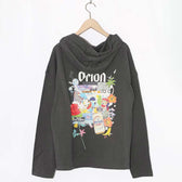 ORION×ScoLar save the planet ジップパーカー （チャコール／Mサイズ）