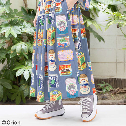 ORION×ScoLar トロピカルポップ缶 総柄スカート （ブルー）