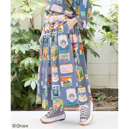 ORION×ScoLar トロピカルポップ缶 総柄スカート （ブルー）