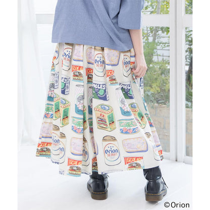 ORION×ScoLar トロピカルポップ缶総柄スカート （アイボリー）