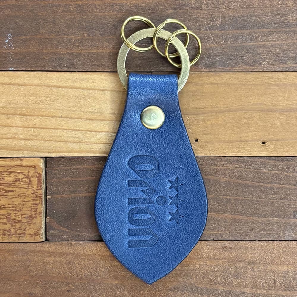 レザーキーホルダー（カラー：ブルー）