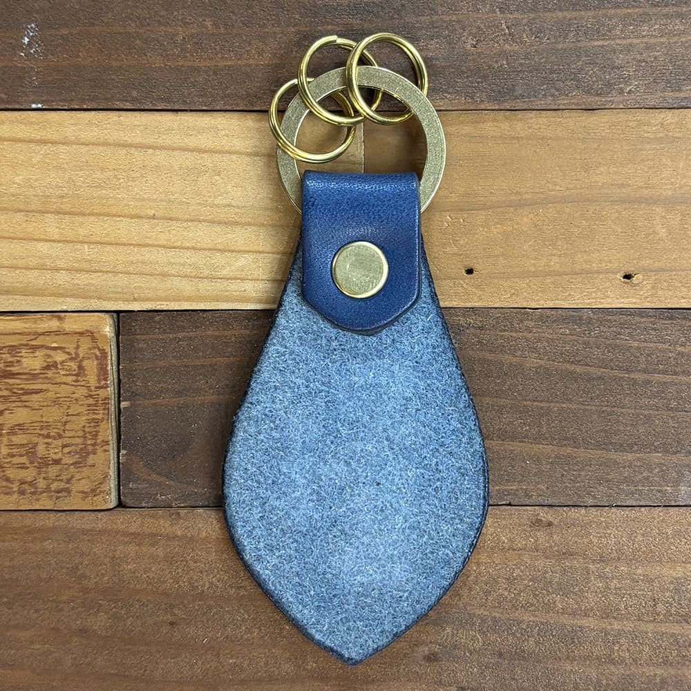 レザーキーホルダー（カラー：ブルー）