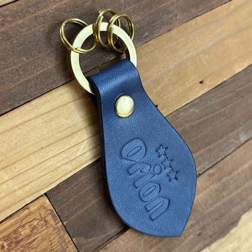 レザーキーホルダー（カラー：ブルー）