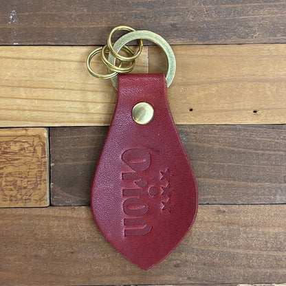 レザーキーホルダー（カラー：ワイン）