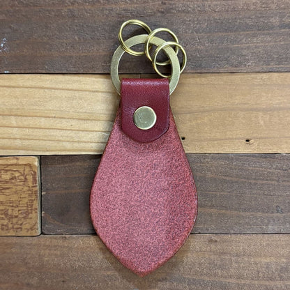 レザーキーホルダー（カラー：ワイン）