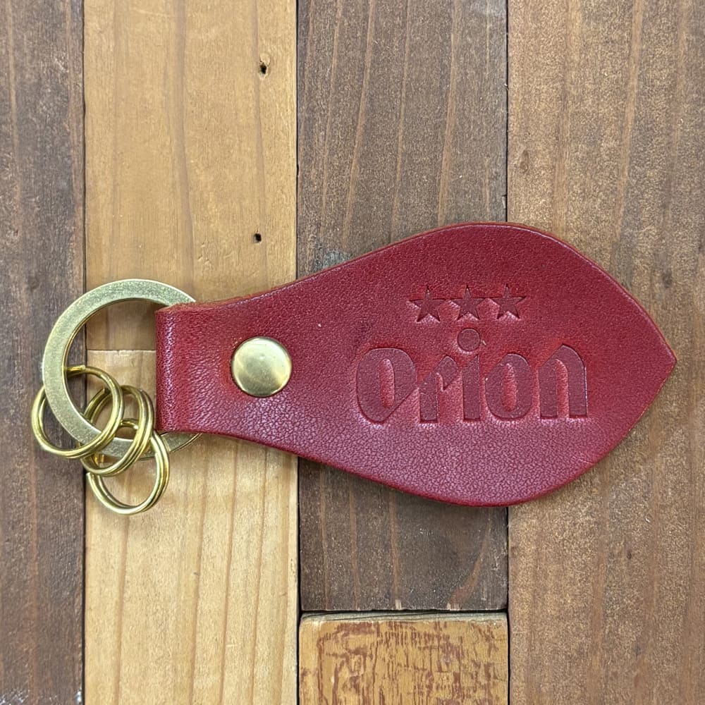 レザーキーホルダー（カラー：ワイン）