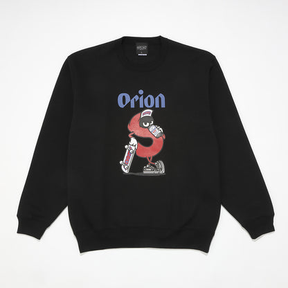 【ORION × STORMY】S chara crew スウェット　カラー：BLACK