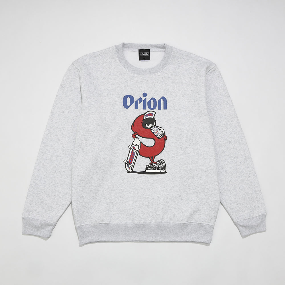 【ORION × STORMY】S chara crew スウェット　カラー：GRAY