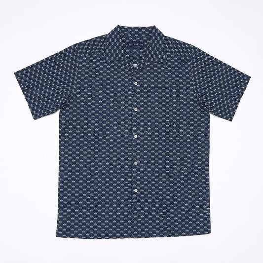 オリジナル かりゆしウェア（総柄・ネイビー）