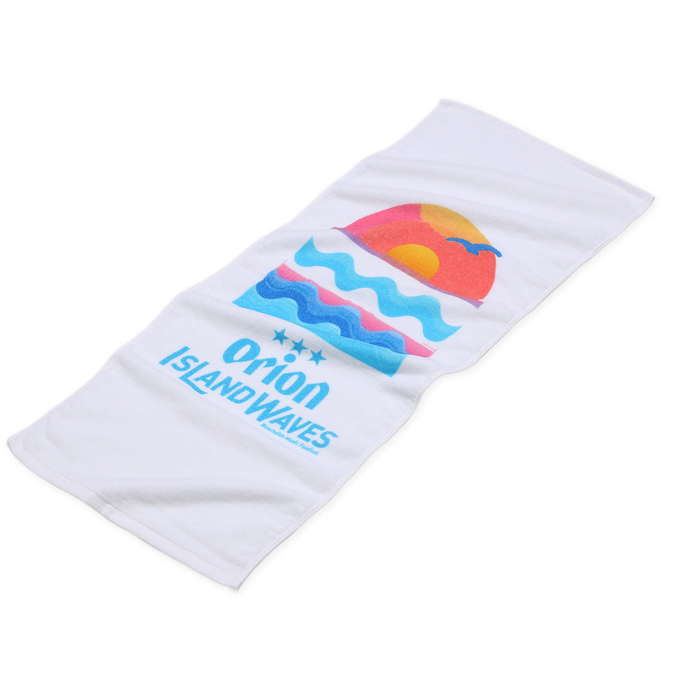 ORION ISLAND WAVES オリジナルフェイスタオル（ホワイト）