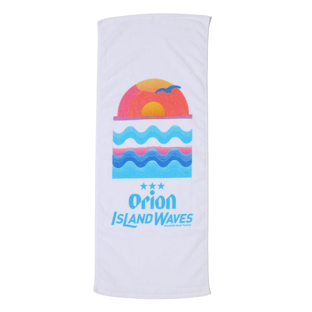 ORION ISLAND WAVES オリジナルフェイスタオル（ホワイト）