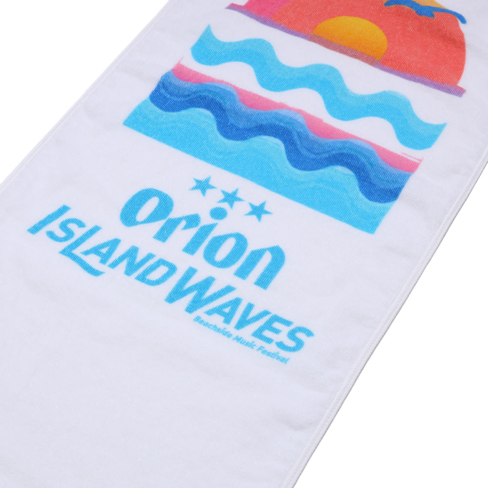 ORION ISLAND WAVES オリジナルフェイスタオル（ホワイト）