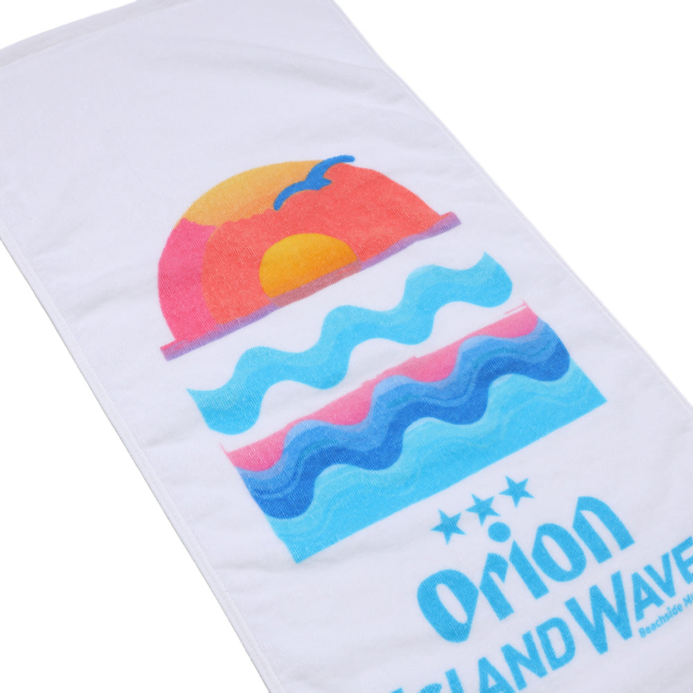ORION ISLAND WAVES オリジナルフェイスタオル（ホワイト）