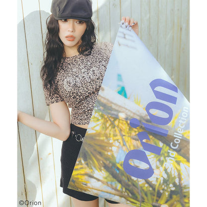 【Orion × SPIRALGIRL スパイラルガール】 ラインストーンちびTシャツ （レオパード）