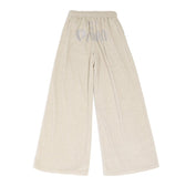 【Orion × SPIRALGIRL スパイラルガール】 ラインストーンロゴパイルパンツ （ベージュ）