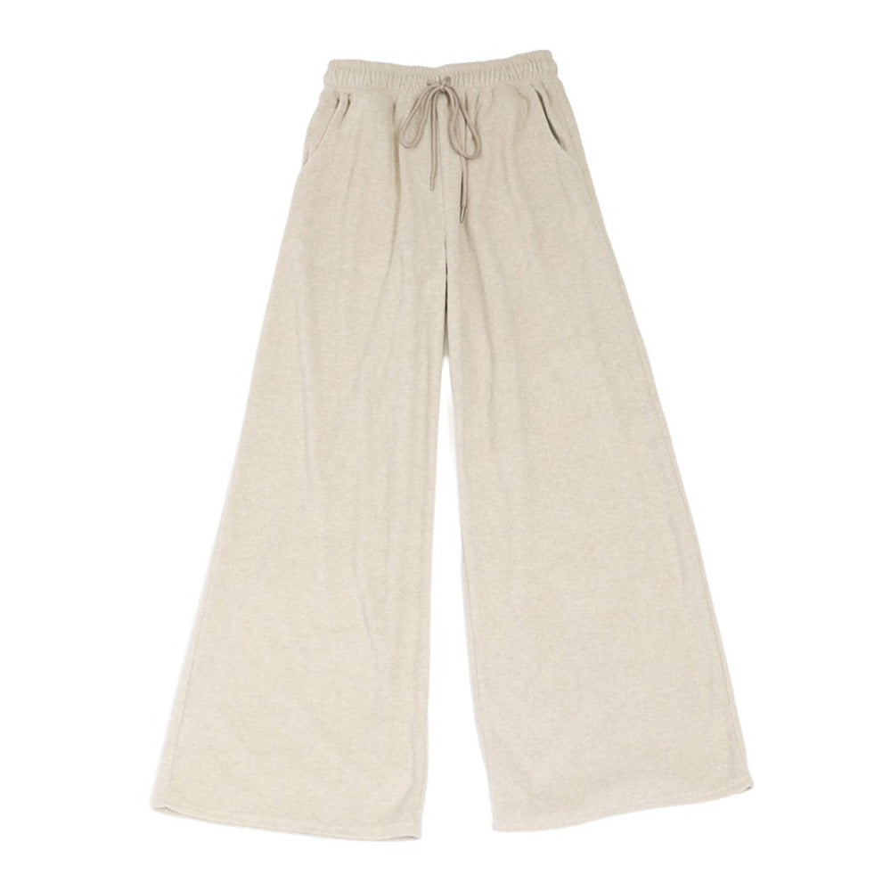 【Orion × SPIRALGIRL スパイラルガール】 ラインストーンロゴパイルパンツ （ベージュ）