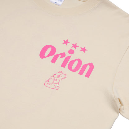 ORION×BOKU WA KUMA  コラボ Orion THE DRAFT KUMA Tシャツ （アイボリー×キャンディーピンク）