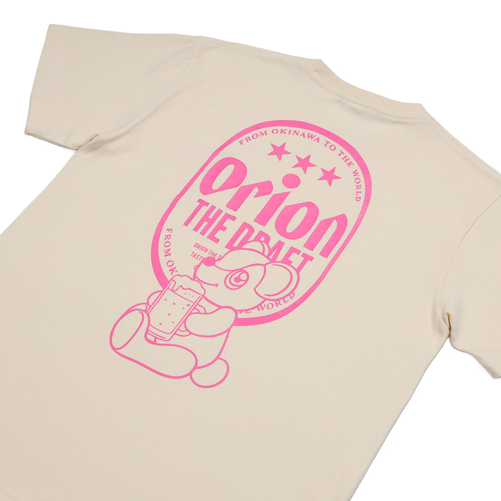 ORION×BOKU WA KUMA  コラボ Orion THE DRAFT KUMA Tシャツ （アイボリー×キャンディーピンク）