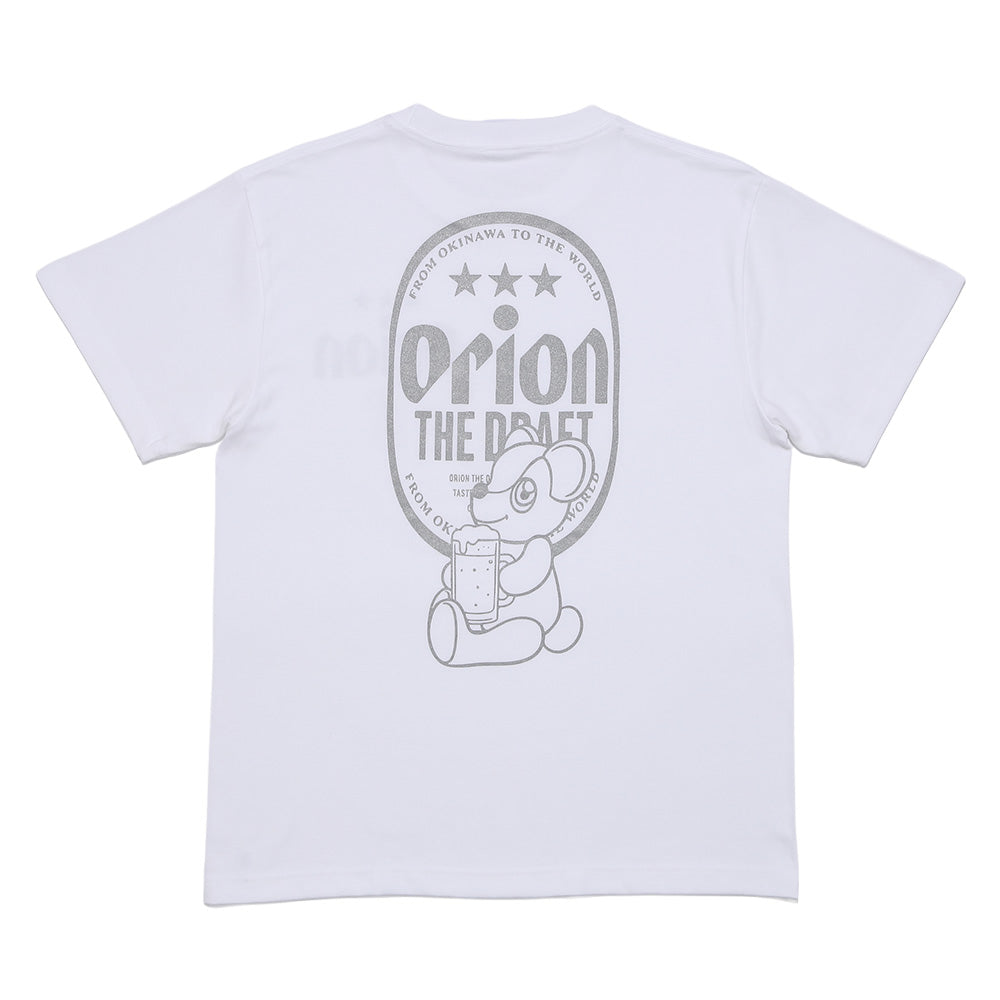 ORION×BOKU WA KUMA  コラボ Orion THE DRAFT KUMA Tシャツ (ホワイト×シルバー）