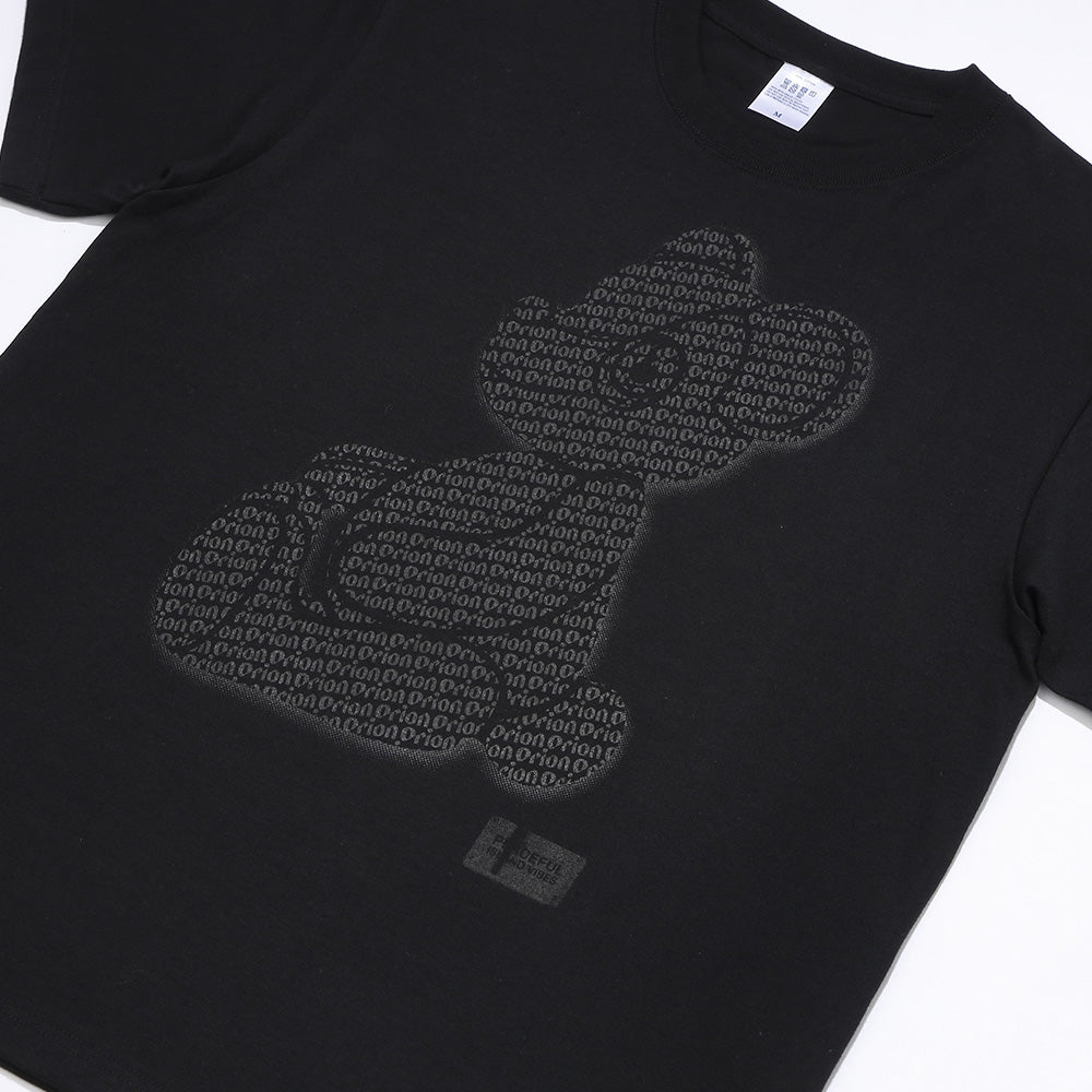 ORION×BOKU WA KUMA コラボ Orion Monogram KUMA Tシャツ（ブラック×ブラック）