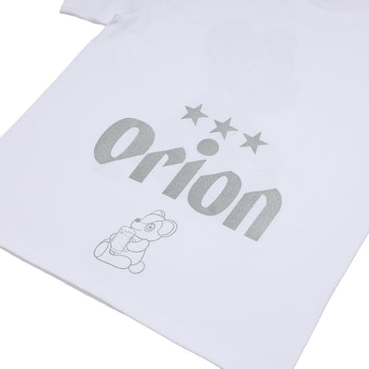 ORION×BOKU WA KUMA コラボ Orion Monogram KUMA Tシャツ （ホワイト×シルバー）