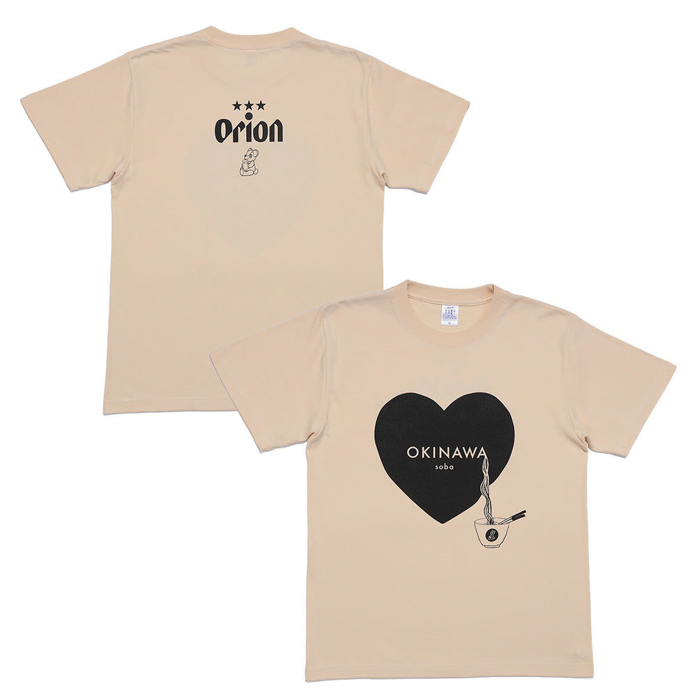 ORION×BOKU WA KUMA コラボ Orion OKINAWA Soba Tシャツ（ナチュラル×ブラック）