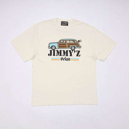 ORION×JIMMY'Z CAR TEE　FADE WHITE