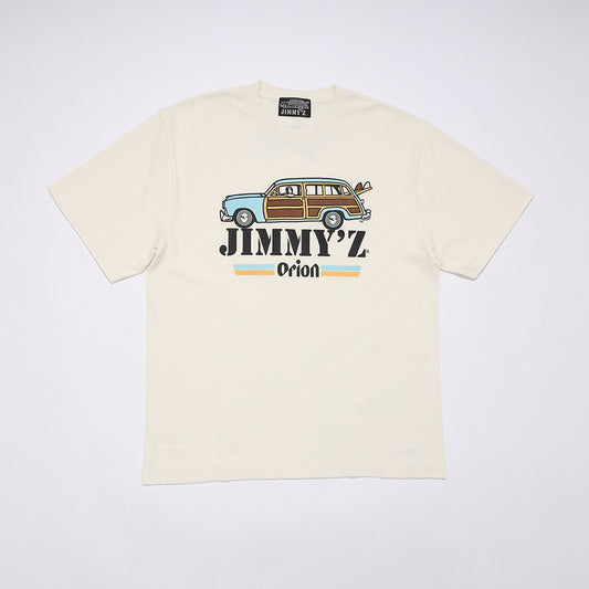 ORION×JIMMY'Z CAR TEE　FADE WHITE