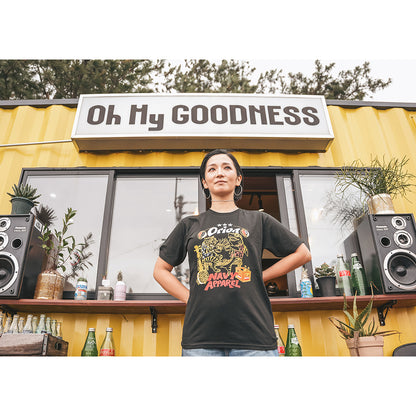 タイガー＆シャーク乾杯Tシャツ 【ORION×NAVY APPAREL】（カラー：ブラック）