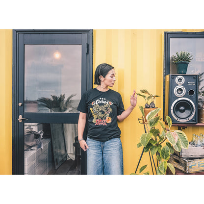 タイガー＆シャーク乾杯Tシャツ 【ORION×NAVY APPAREL】（カラー：ブラック）