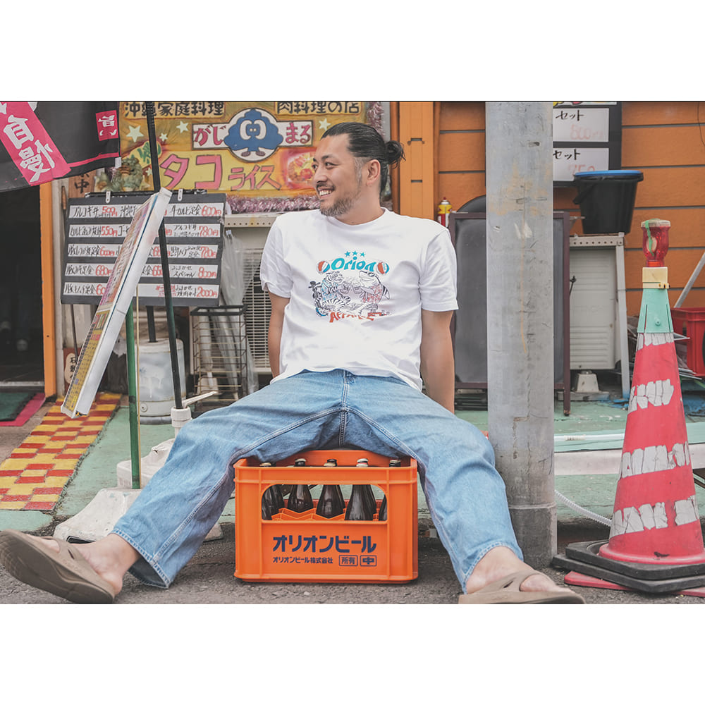 タイガー＆シャーク乾杯Tシャツ 【ORION×NAVY APPAREL】（カラー：ホワイト）