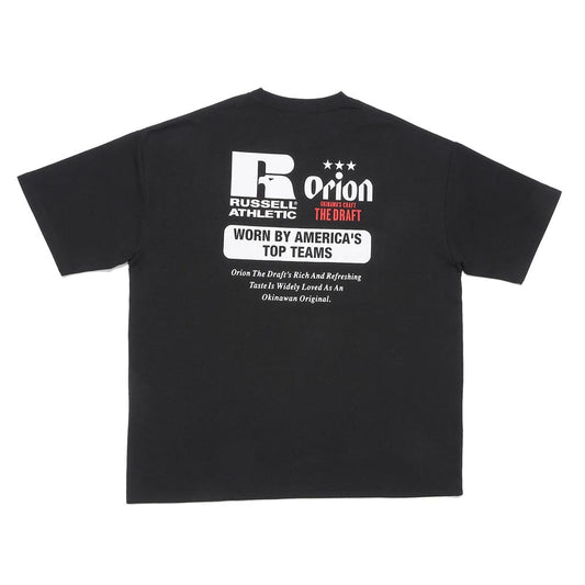 Orion×russellビッグロゴTシャツ（ブラック）
