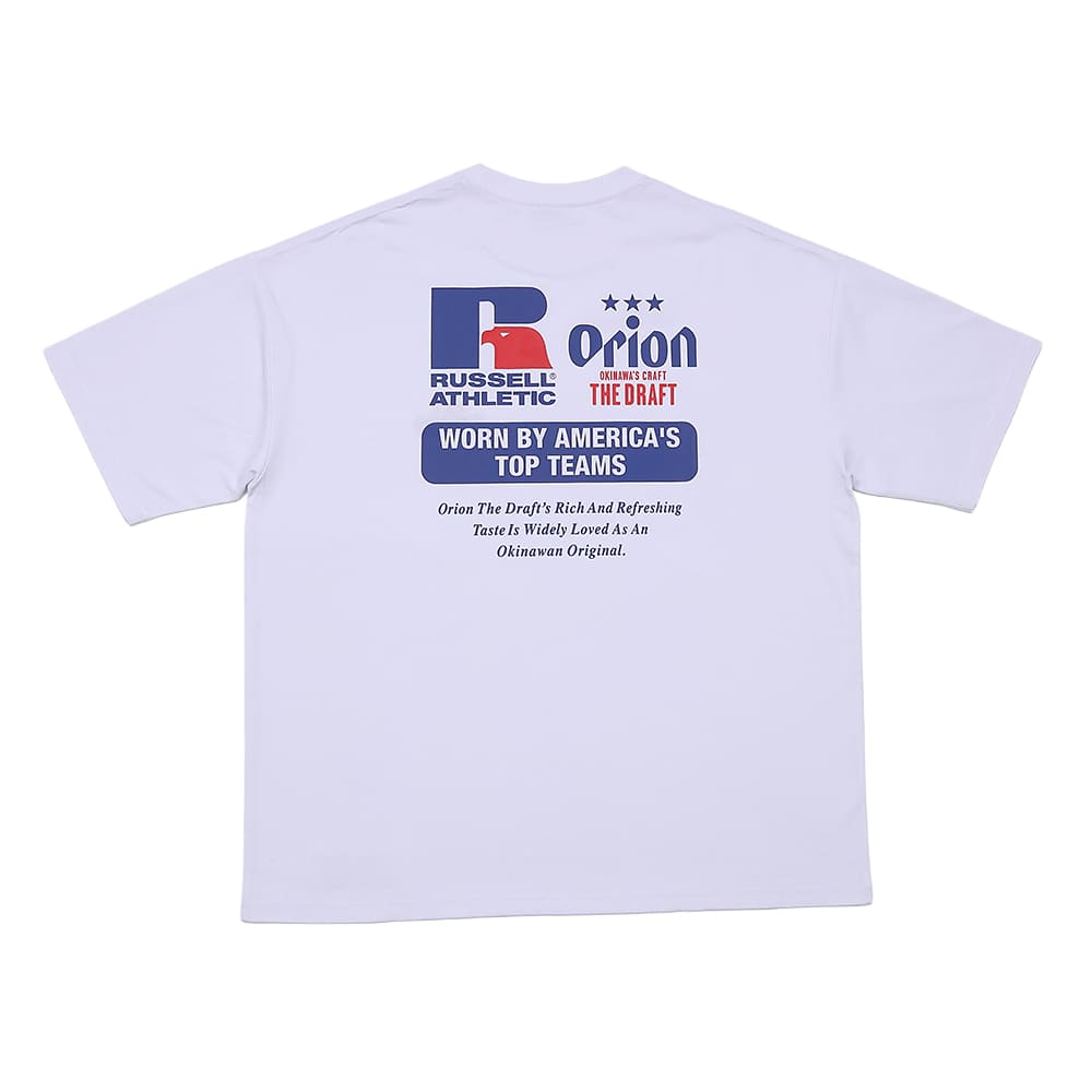 Orion×russellビッグロゴTシャツ（ホワイト）