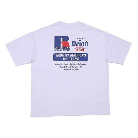 Orion×russellビッグロゴTシャツ（ホワイト）