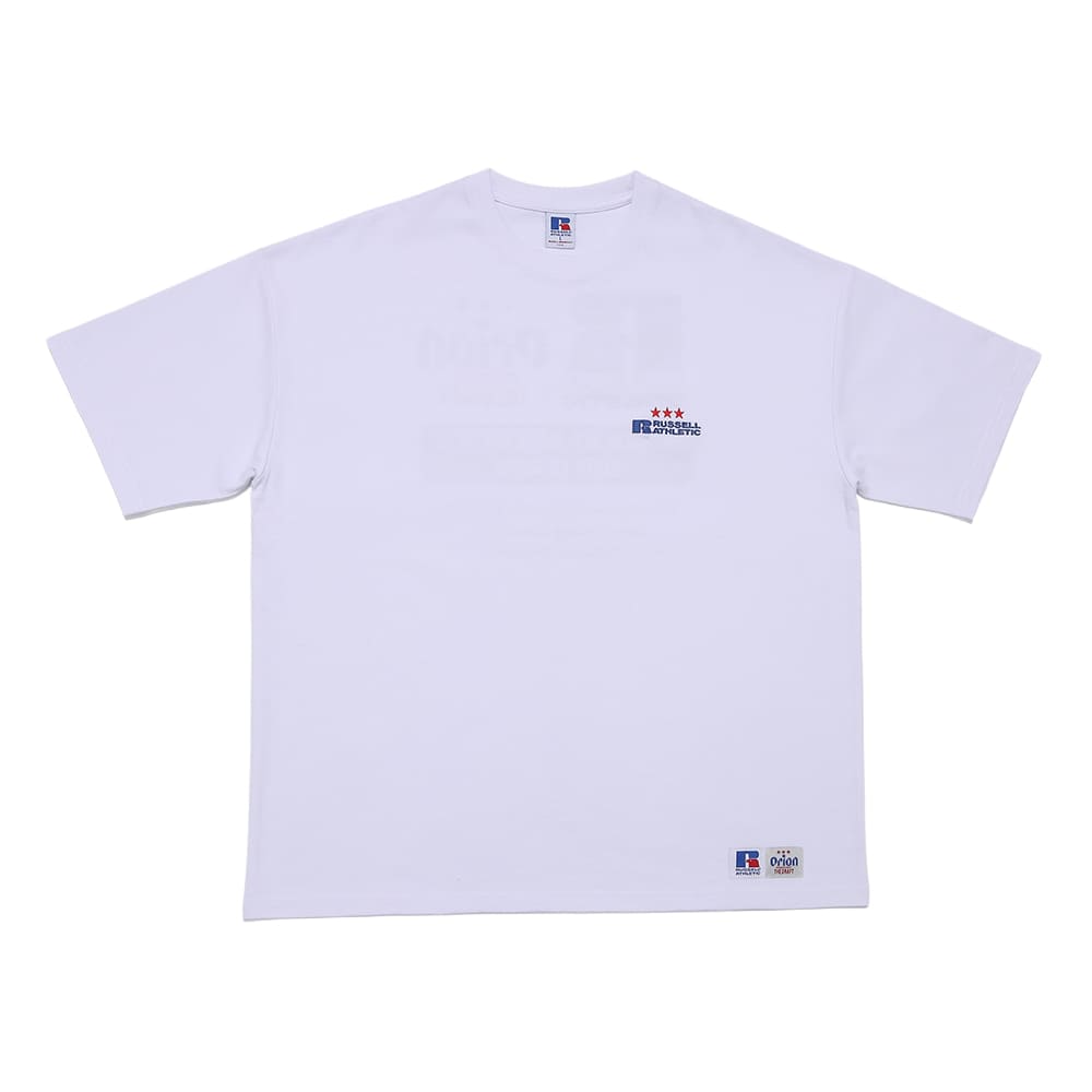 Orion×russellビッグロゴTシャツ（ホワイト）